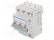 Circuit breaker; 230/400VAC; Inom: 20A; Poles: 3; Charact: B; 6kA HAGER