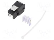 Connector: RJ45; socket; PIN: 8; Cat: 6a; shielded,Keystone,PoE LOGILINK