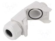 Cable gland; angular; M25; 1.5; IP68; polyamide; grey; HSK-W HUMMEL