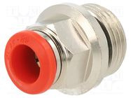 Push-in fitting; straight; -0.99÷20bar; nickel plated brass 