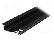 Profiles for LED modules; black; L: 2m; FLAT8; aluminium; recessed TOPMET