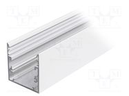 Profiles for LED modules; white; L: 2m; PHIL53; aluminium; surface TOPMET