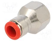 Push-in fitting; straight; -0.99÷20bar; nickel plated brass 