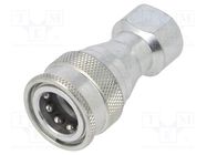 Quick connection coupling; max.300bar; G 1/4"; double-sided PNEUMAT