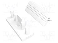 Cap for LED profiles; white; 20pcs; ABS; SURFACE10 TOPMET