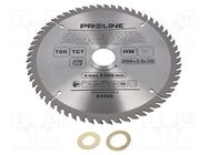 Circular saw; Ø: 200mm; Øhole: 30mm; Teeth: 60; cemented carbide PROLINE