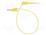 Test lead; 60VDC; 30VAC; 5A; clip-on hook probe,banana plug 4mm POMONA