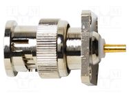 Connector: BNC; -65÷165°C; 75Ω; male; flange (4 holes); 12.7mm POMONA