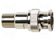Adapter; BNC male,F socket; 75Ω; 31mm; straight; -40÷65°C POMONA