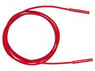 Test lead; 70VDC; 33VAC; 10A; banana plug 2mm,both sides; Len: 1m POMONA