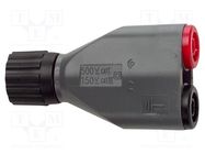 Adapter; 3A; banana 4mm socket x2,BNC male; 63mm POMONA