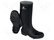 Boots; Size: 40; black; PVC; high,with metal toecap DELTA PLUS