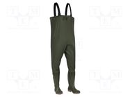 Waders; Size: 42; khaki; PVC; slip,cutting,perforation,impact DELTA PLUS