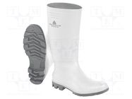 Boots; Size: 42; white-gray; PVC; bad weather,slip; high DELTA PLUS