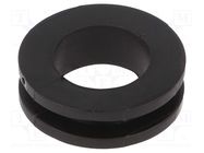 Grommet; Ømount.hole: 18mm; Øhole: 14mm; PVC; black; -30÷60°C 