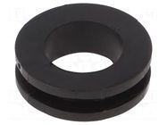 Grommet; Ømount.hole: 18mm; Øhole: 14mm; PVC; black; -30÷60°C HELLERMANNTYTON