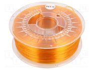 Filament: PET-G; Ø: 1.75mm; orange,transparent; 220÷250°C; 1kg DEVIL DESIGN