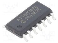 IC: AVR microcontroller; SO14; Ext.inter: 12; Cmp: 1; ATTINY; 1.27mm MICROCHIP TECHNOLOGY