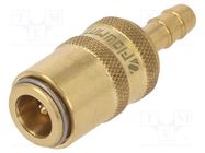 Quick connection coupling; straight,with valve; max.10bar PNEUMAT