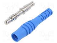 Connector: 4mm banana; plug; 32A; 30VAC; 60VDC; blue; non-insulated STÄUBLI