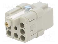 Connector: HDC; contact insert; female; 10A; 400V; Han Q; PIN: 8 HARTING