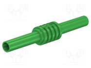 Connector: 4mm banana; adapter,socket; 32A; 1kV; 62.5mm; green STÄUBLI