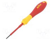 Screwdriver; insulated; slot; SL 2; 60mm; SoftFinish® electric WIHA