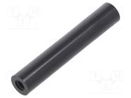 Spacer sleeve; cylindrical; polyamide; M4; L: 45mm; Øout: 8mm; black DREMEC