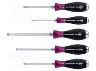 Kit: screwdrivers; for impact,assisted with a key; MicroFinish® WIHA