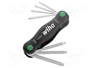 Wrench: Torx®-set; with protection; Chrom-vanadium steel; 7pcs. WIHA