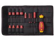 Wrench-set; 6-angles,insulated,socket spanner; steel; 1/4" WIHA