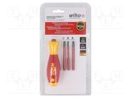 Kit: screwdrivers; insulated; 1kVAC; Size: SL 5,5,SL/PZ1,SL/PZ2 WIHA