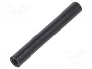 Spacer sleeve; cylindrical; polyamide; M3; L: 45mm; Øout: 6mm; black DREMEC