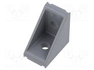 Angle bracket; for profiles; Width of the groove: 8mm; W: 25mm ELESA+GANTER