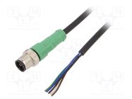 Connection lead; M12; PIN: 5; straight; 1.5m; plug; 60VAC; 4A; SAC PHOENIX CONTACT