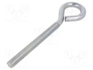 Hook; ring; steel; zinc; Thread len: 150mm; Overall len: 250mm DROMET