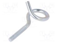 Hook; ring; steel; zinc; Thread len: 50mm; Overall len: 120mm DROMET