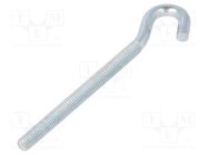 Hook; angular; steel; zinc; Thread len: 76mm; Overall len: 100mm DROMET