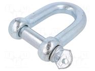 Dee shackle; steel; for rope; zinc; 28mm DROMET