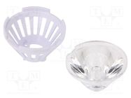 LED lens; round; plexiglass PMMA; transparent; 4÷8°; Colour: white LEDIL