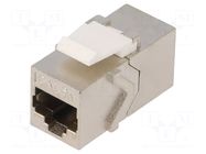Coupler; socket; PIN: 8; Cat: 6a; shielded,Keystone,PoE++; 8p8c LOGILINK