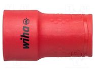 Socket; 6-angles,insulated,socket spanner; HEX 8mm; 3/8"; 45mm WIHA