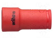 Socket; 6-angles,insulated,socket spanner; HEX 4mm; 1/4" WIHA