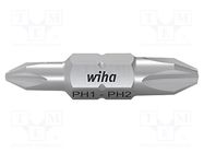 Screwdriver bit; Phillips; PH1,PH2; 10pcs; double; LiftUp 26one® WIHA