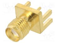 Connector: SMA; socket; female; card edge; SMT; gold-plated 