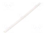 Heat shrink sleeve; glueless; 2: 1; 3.2mm; L: 1m; white; polyolefine TASKER
