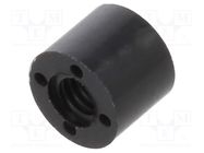 Spacer sleeve; cylindrical; polyamide; M2,5; L: 4mm; Øout: 5mm DREMEC