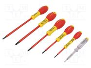 Kit: screwdrivers; insulated; 1kVAC; Pozidriv®,slot; FATMAX® 