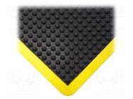 Anti fatigue mat; Width: 0.6m; L: 0.9m; rubber; black; Bubblemat COBA EUROPE