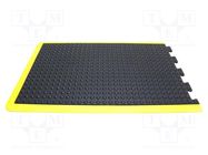 Anti fatigue mat; Width: 0.6m; L: 0.9m; rubber; black; Bubblemat COBA EUROPE